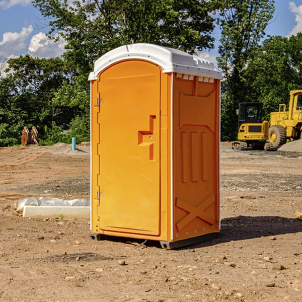 how often are the portable restrooms cleaned and serviced during a rental period in Oldenburg Indiana